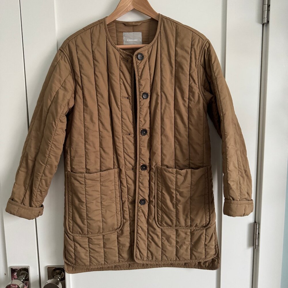 Everlane Tan Quilted Cotton Jacket Size S
